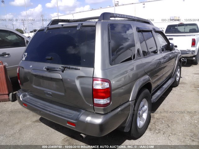 JN8DR09X34W805635 - 2004 NISSAN PATHFINDER LE/SE TAN photo 4