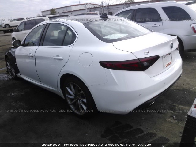 ZARFAEDNXH7551958 - 2017 ALFA ROMEO GIULIA Q4 WHITE photo 3