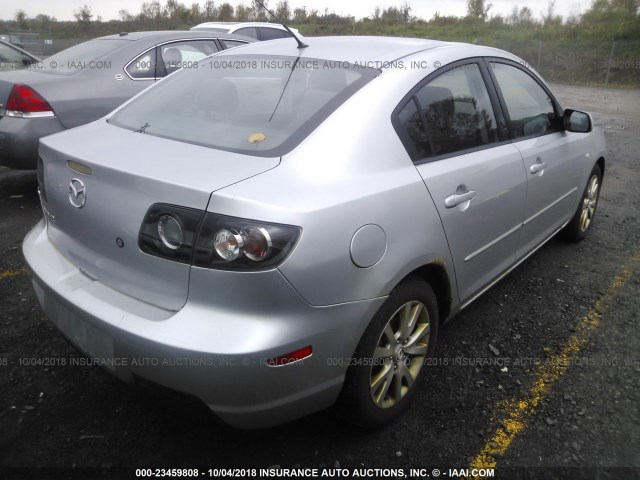 JM1BK32G981853730 - 2008 MAZDA 3 I SILVER photo 4