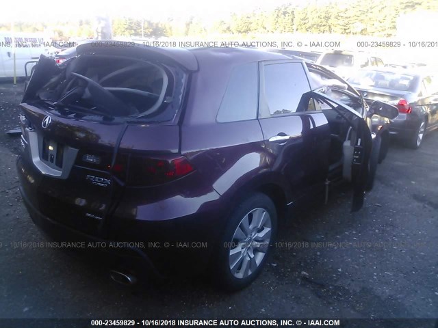 5J8TB1H54AA006152 - 2010 ACURA RDX TECHNOLOGY BURGUNDY photo 2