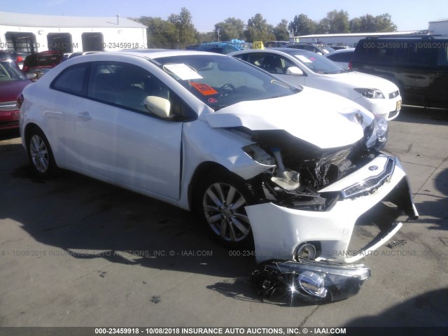 KNAFX6A8XE5175392 - 2014 KIA FORTE EX WHITE photo 1