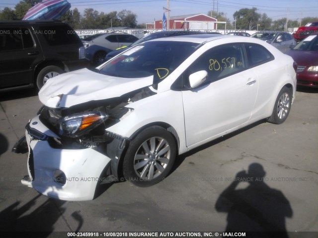 KNAFX6A8XE5175392 - 2014 KIA FORTE EX WHITE photo 2