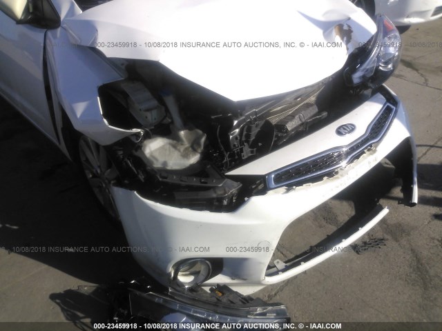 KNAFX6A8XE5175392 - 2014 KIA FORTE EX WHITE photo 6