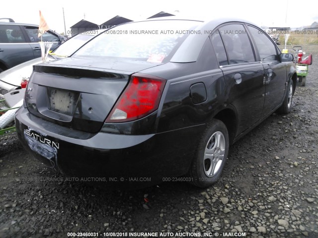 1G8AG52FX3Z109414 - 2003 SATURN ION LEVEL 1 BLACK photo 4