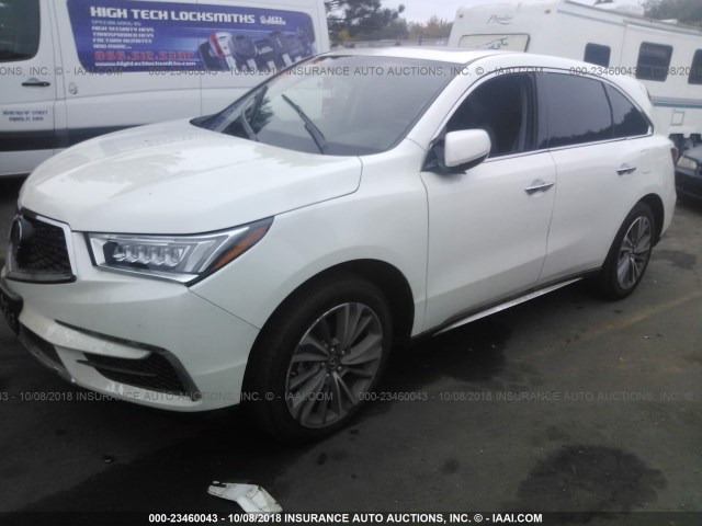 5FRYD4H5XHB034182 - 2017 ACURA MDX TECHNOLOGY WHITE photo 2