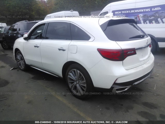5FRYD4H5XHB034182 - 2017 ACURA MDX TECHNOLOGY WHITE photo 3