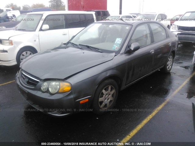 KNAFB161025063743 - 2002 KIA SPECTRA GS/GSX GRAY photo 2