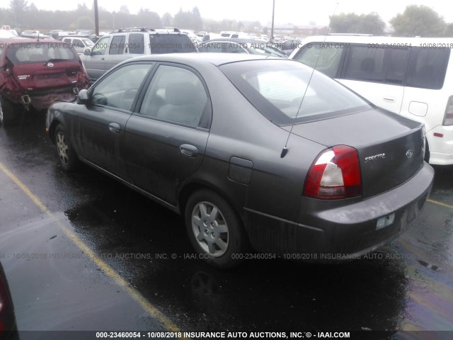 KNAFB161025063743 - 2002 KIA SPECTRA GS/GSX GRAY photo 3