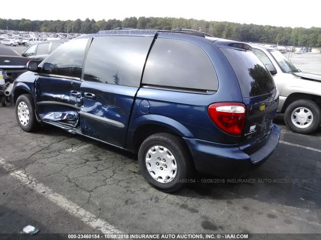 1C4GJ25B63B180384 - 2003 CHRYSLER VOYAGER BLUE photo 3