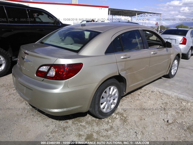 1C3LC46K07N520821 - 2007 CHRYSLER SEBRING TAN photo 4