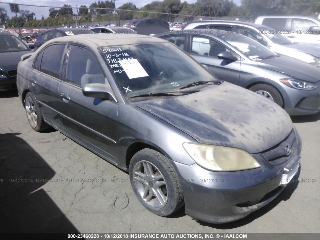 2HGES26735H540611 - 2005 HONDA CIVIC EX GRAY photo 1