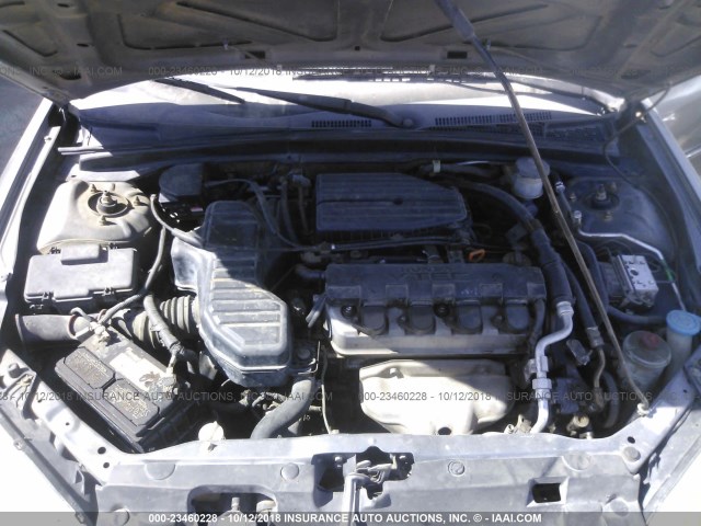 2HGES26735H540611 - 2005 HONDA CIVIC EX GRAY photo 10