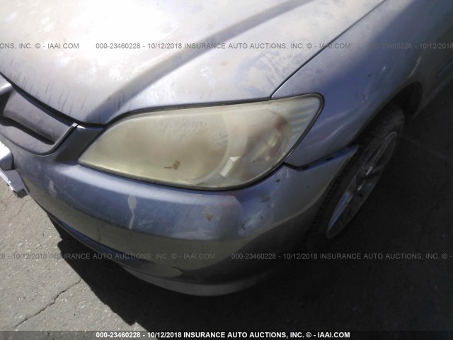 2HGES26735H540611 - 2005 HONDA CIVIC EX GRAY photo 6