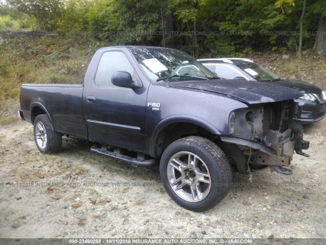 1FTRF18W4XNA15764 - 1999 FORD F150 Көк фото 1