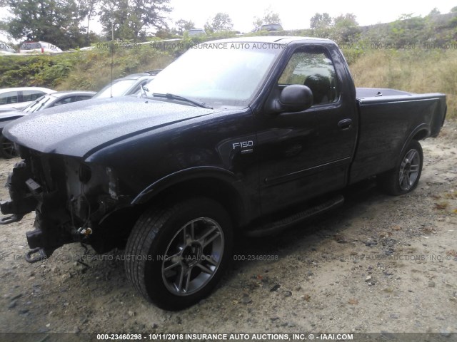 1FTRF18W4XNA15764 - 1999 FORD F150 Көк фото 2