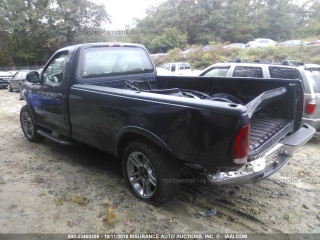 1FTRF18W4XNA15764 - 1999 FORD F150 Көк фото 3