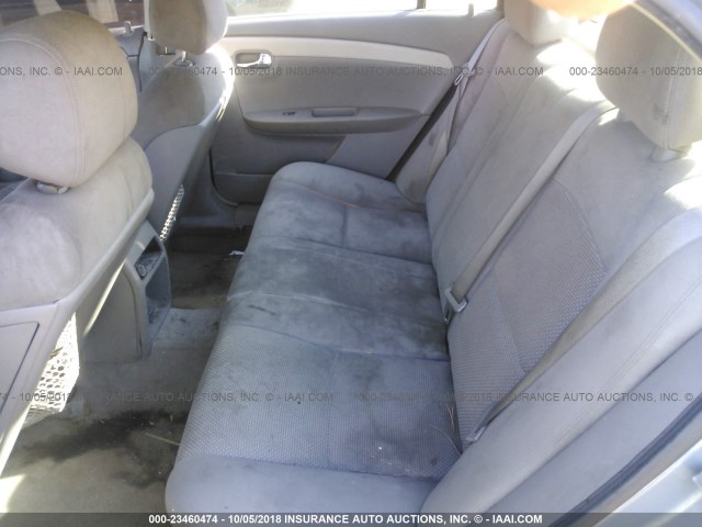 1G1ZH57B18F220950 - 2008 CHEVROLET MALIBU 1LT GRAY photo 8