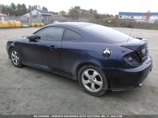 KMHHM65D75U182426 - 2005 HYUNDAI TIBURON Dark Blue photo 3