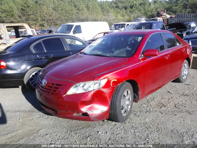 4T1BE46K27U165685 - 2007 TOYOTA CAMRY NEW GENERAT CE/LE/XLE/SE RED photo 2