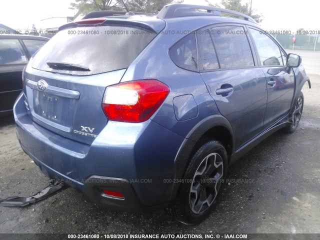 JF2GPAGC6D2840893 - 2013 SUBARU XV CROSSTREK 2.0 LIMITED BLUE photo 4