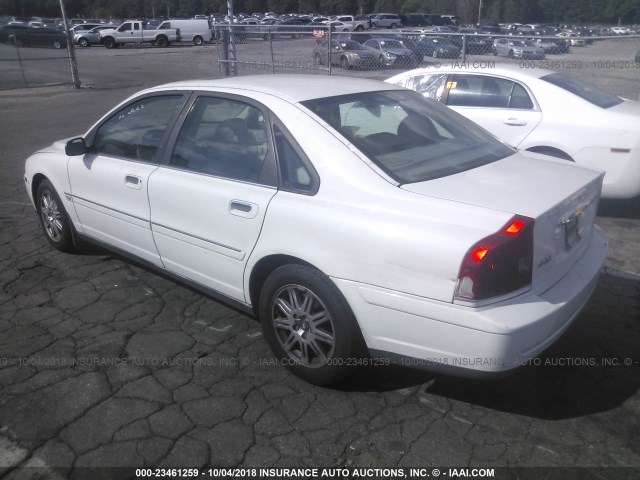 YV1TS592051407014 - 2005 VOLVO S80 2.5T WHITE photo 3