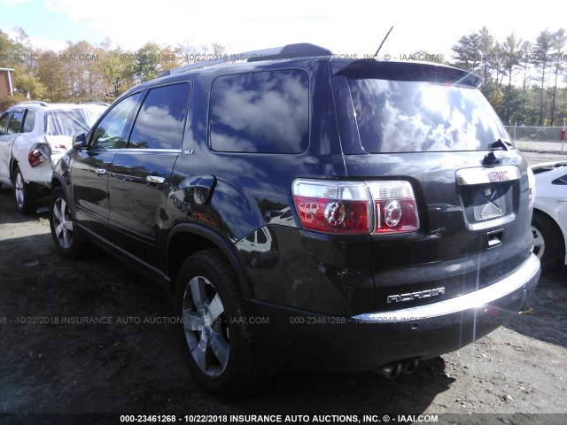 1GKKVREDXBJ394411 - 2011 GMC ACADIA SLT-1 BLACK photo 3