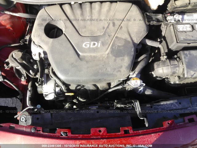 KNADN4A30F6465982 - 2015 KIA RIO EX/SX RED photo 10