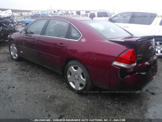 2G1WD58C269277217 - 2006 CHEVROLET IMPALA SUPER SPORT BURGUNDY photo 3