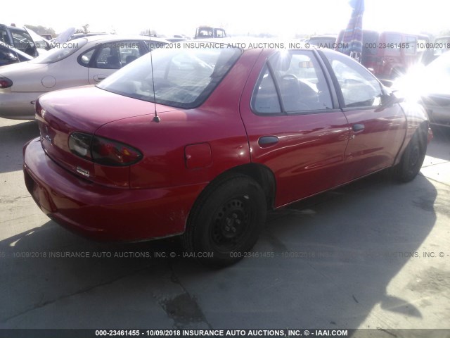 1G1JC524917184638 - 2001 CHEVROLET CAVALIER CNG RED photo 4