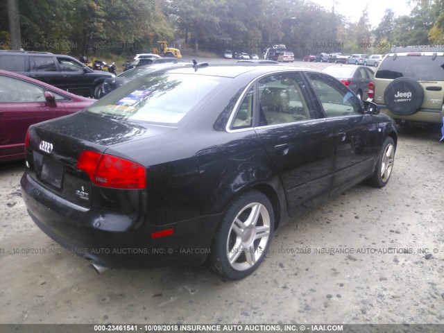 WAUDF78E36A152654 - 2006 AUDI A4 2.0T QUATTRO BLACK photo 4