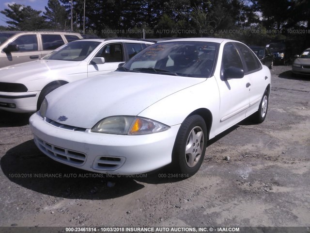 1G1JC524827134587 - 2002 CHEVROLET CAVALIER WHITE photo 2