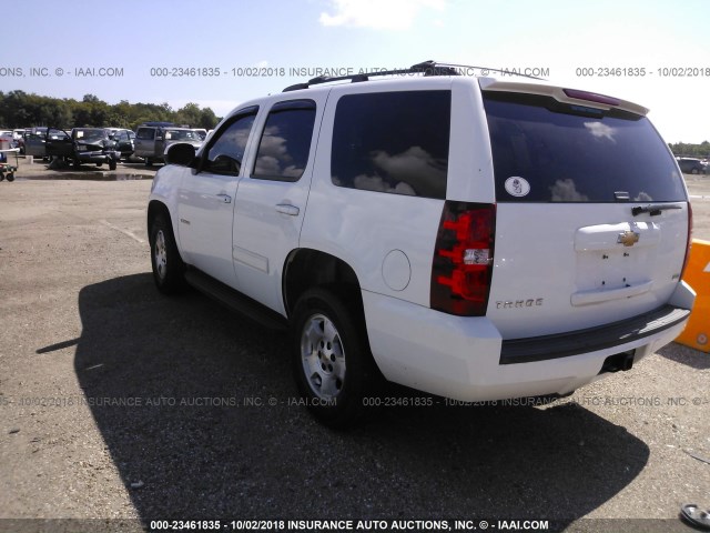 IGNSCAE04BR143327 - 2011 CHEVROLET TAHOE C1500  LS WHITE photo 3