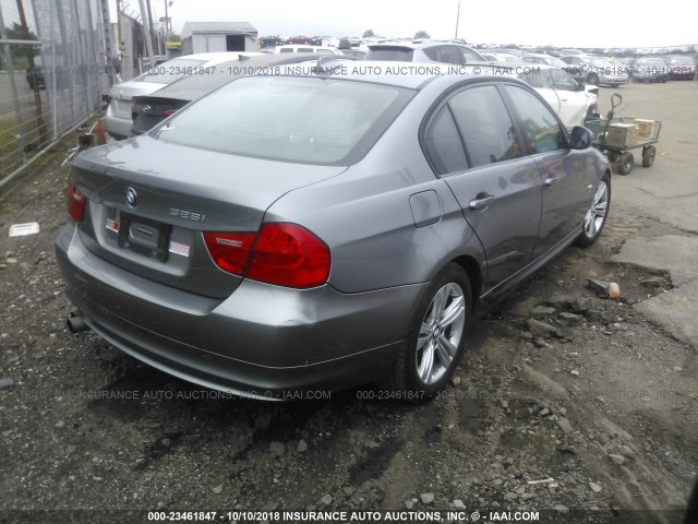 WBAPK535X9A513287 - 2009 BMW 328 XI SULEV GRAY photo 4