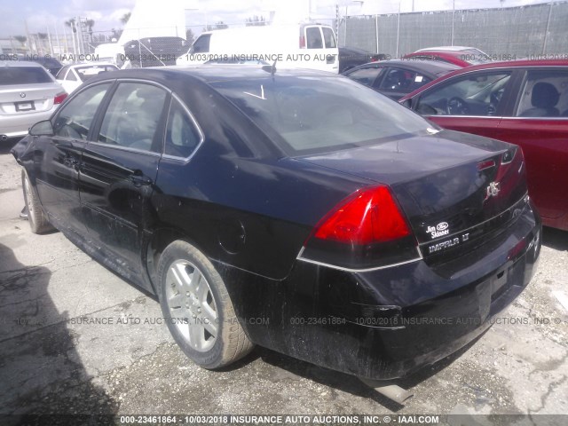 2G1WB5E39E1107721 - 2014 CHEVROLET IMPALA LIMITED LT BLACK photo 3