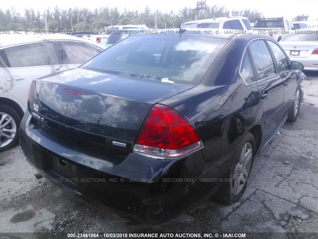 2G1WB5E39E1107721 - 2014 CHEVROLET IMPALA LIMITED LT BLACK photo 4