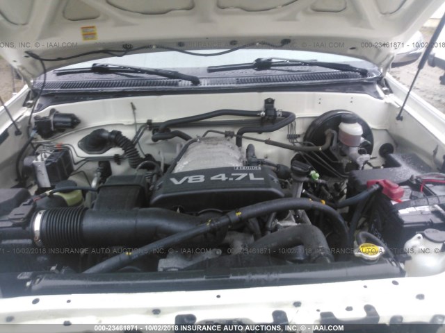 5TBRT34143S336537 - 2003 TOYOTA TUNDRA ACCESS CAB SR5 WHITE photo 10