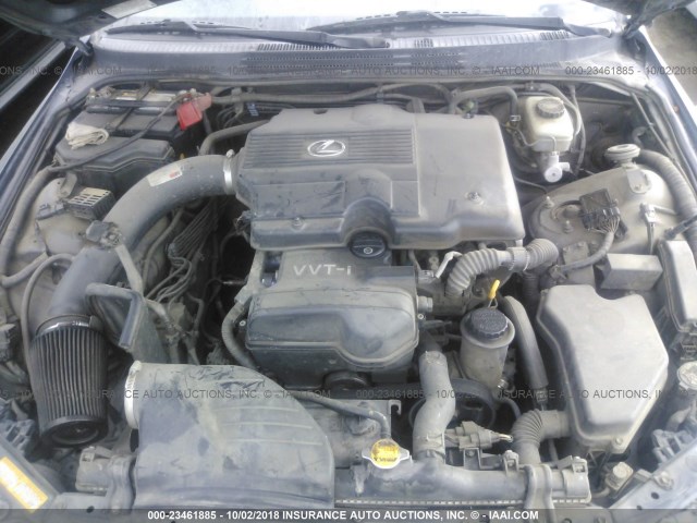 JTHBD192050098945 - 2005 LEXUS IS 300 GRAY photo 10