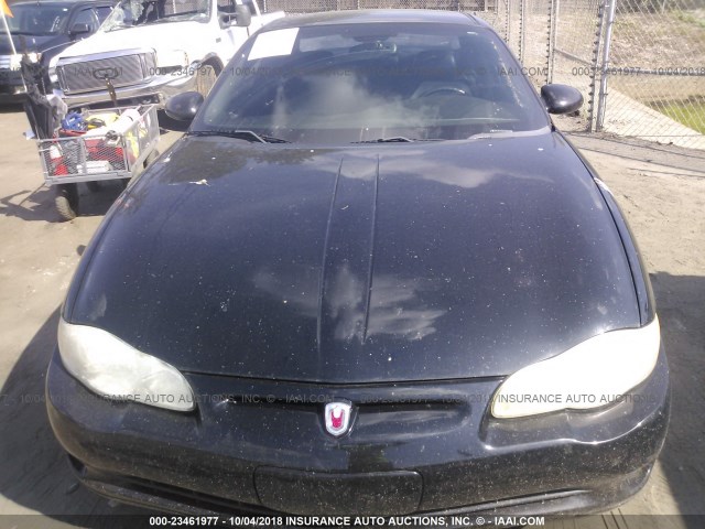 2G1WX12K149283877 - 2004 CHEVROLET MONTE CARLO SS BLACK photo 6