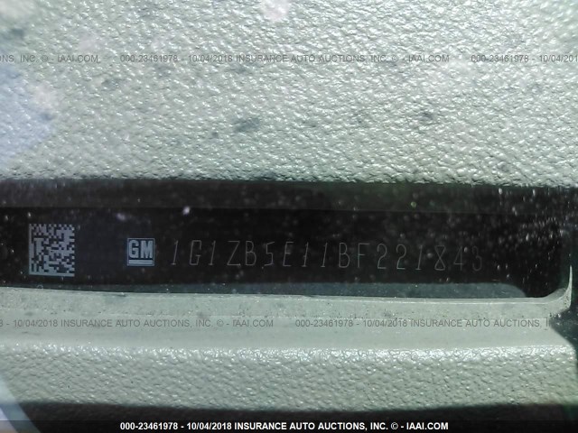 1G1ZB5E11BF221843 - 2011 CHEVROLET MALIBU LS Qara foto 9