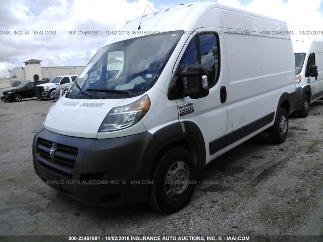 3C6TRVBG8HE551300 - 2017 RAM PROMASTER 1500 1500 HIGH WHITE photo 2