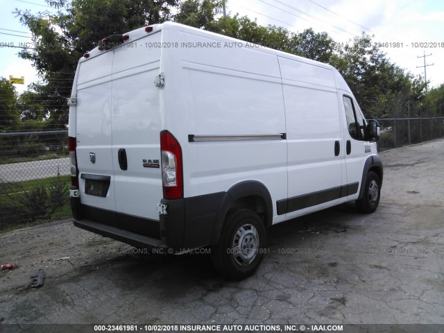 3C6TRVBG8HE551300 - 2017 RAM PROMASTER 1500 1500 HIGH WHITE photo 4