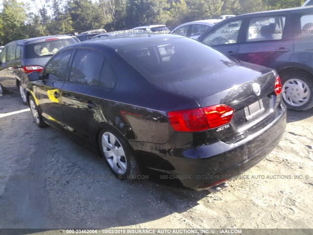 3VW2K7AJ4CM050059 - 2012 VOLKSWAGEN JETTA S Սև լուսանկար 3