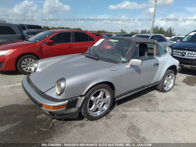 WP0EB0910ES161696 - 1984 PORSCHE 911 CARRERA SILVER photo 2