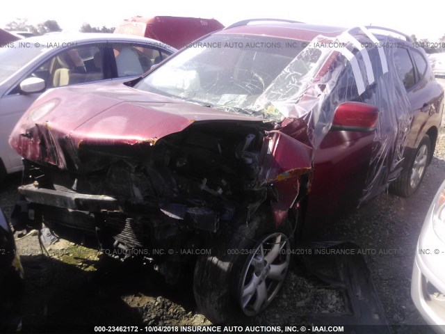 JN8AS58V08W128988 - 2008 NISSAN ROGUE S/SL RED photo 2
