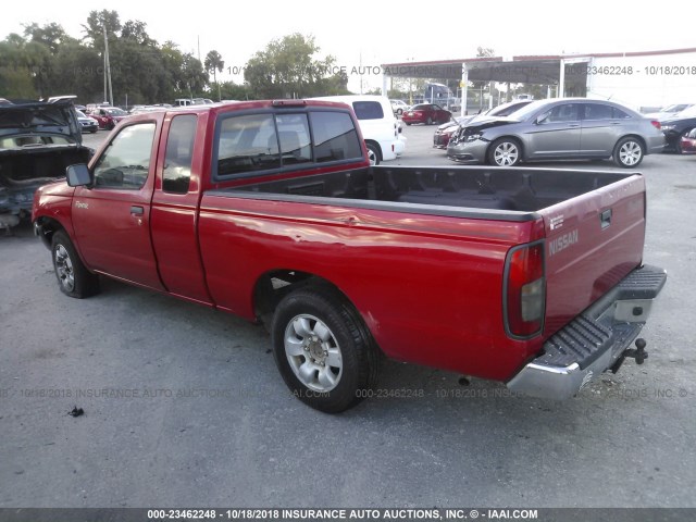 1N6DD26S5YC410164 - 2000 NISSAN FRONTIER KING CAB XE RED photo 3