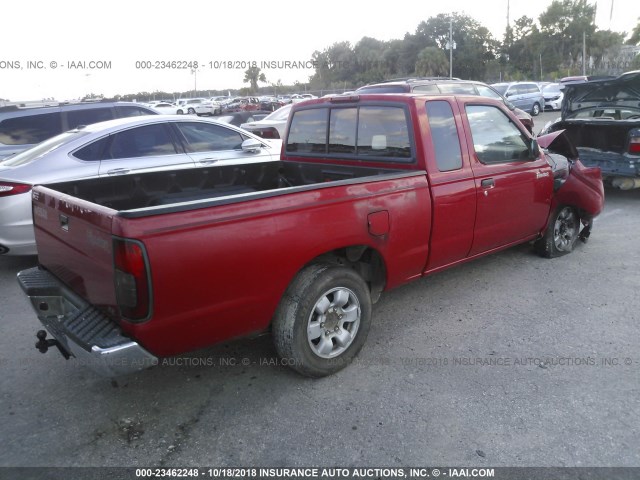 1N6DD26S5YC410164 - 2000 NISSAN FRONTIER KING CAB XE RED photo 4