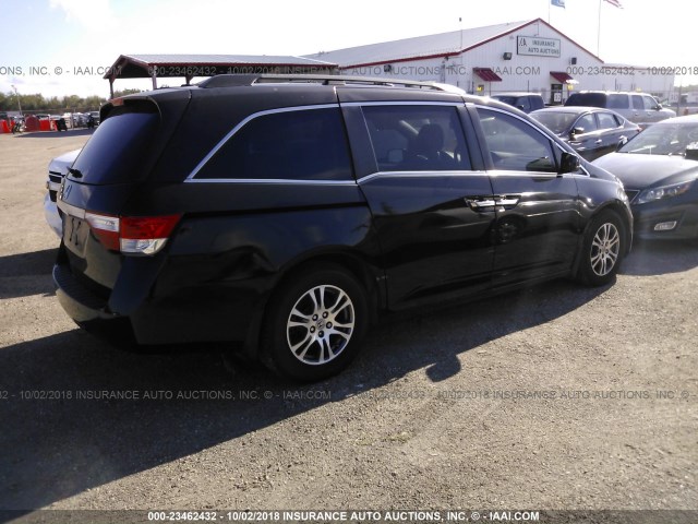 5FNRL5H68DB047613 - 2013 HONDA ODYSSEY EXL BLACK photo 4