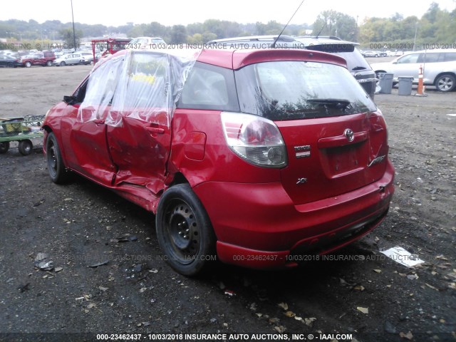 2T1KR32EX6C605151 - 2006 TOYOTA COROLLA MATRIX XR RED photo 3