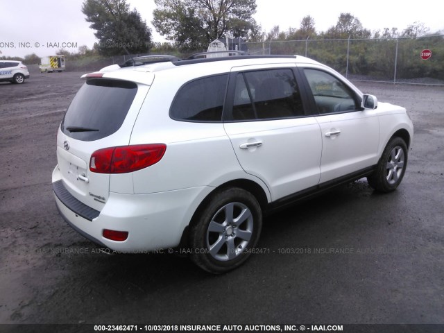 5NMSH73E89H286341 - 2009 HYUNDAI SANTA FE SE/LIMITED WHITE photo 4