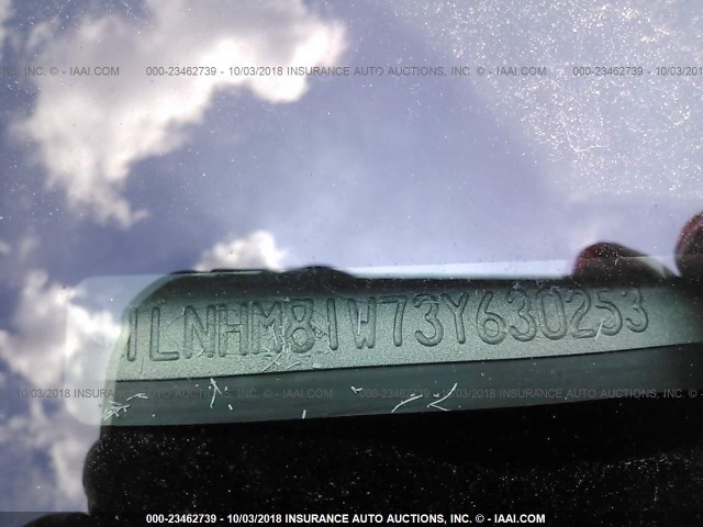 1LNHM81W73Y630253 - 2003 LINCOLN TOWN CAR EXECUTIVE Gümüş foto 9